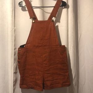 Nicole Miller Linen Overalls